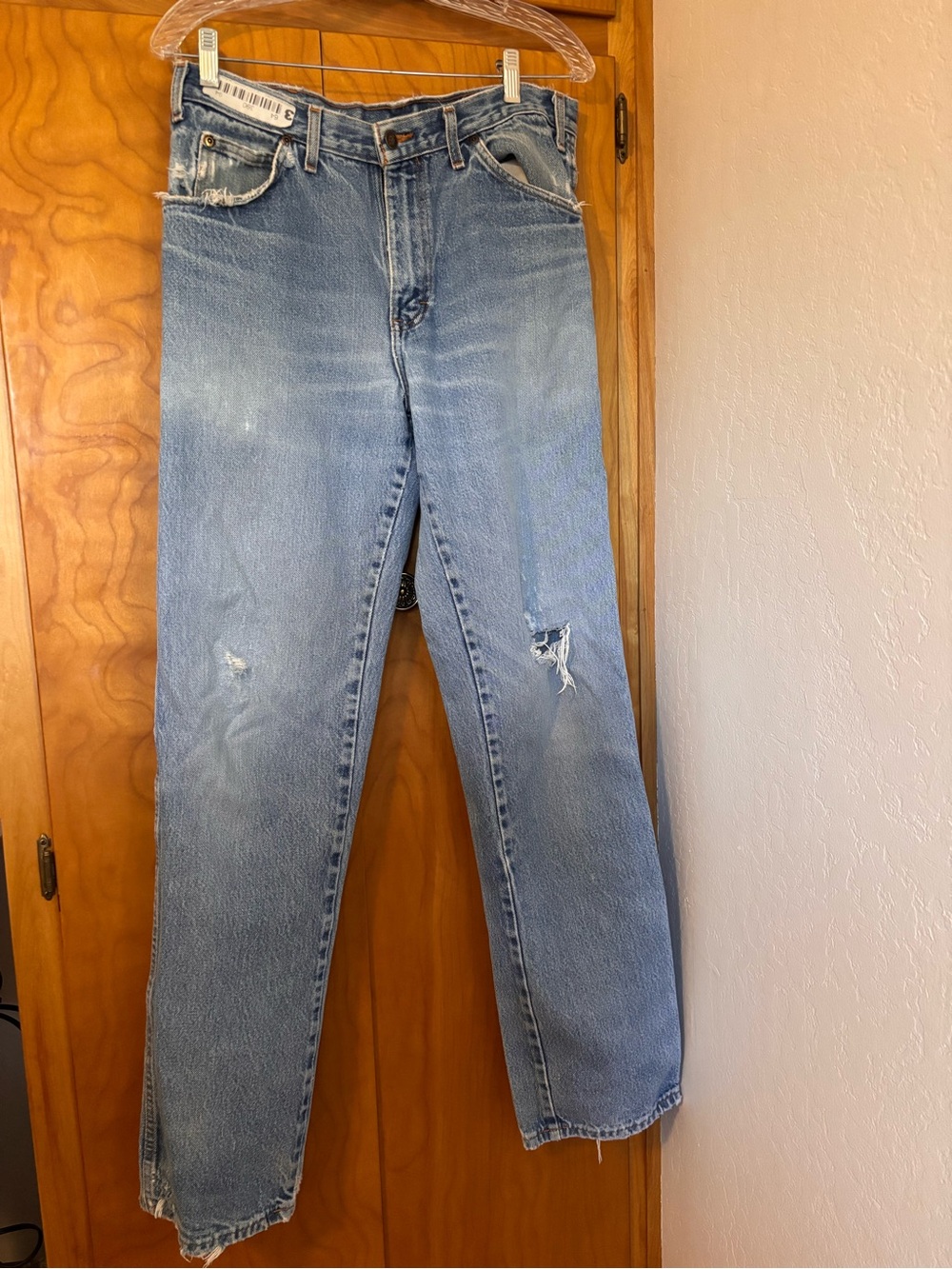 Dickies Distressed Carpenter Jeans 32x36 Light Wash Straight Leg